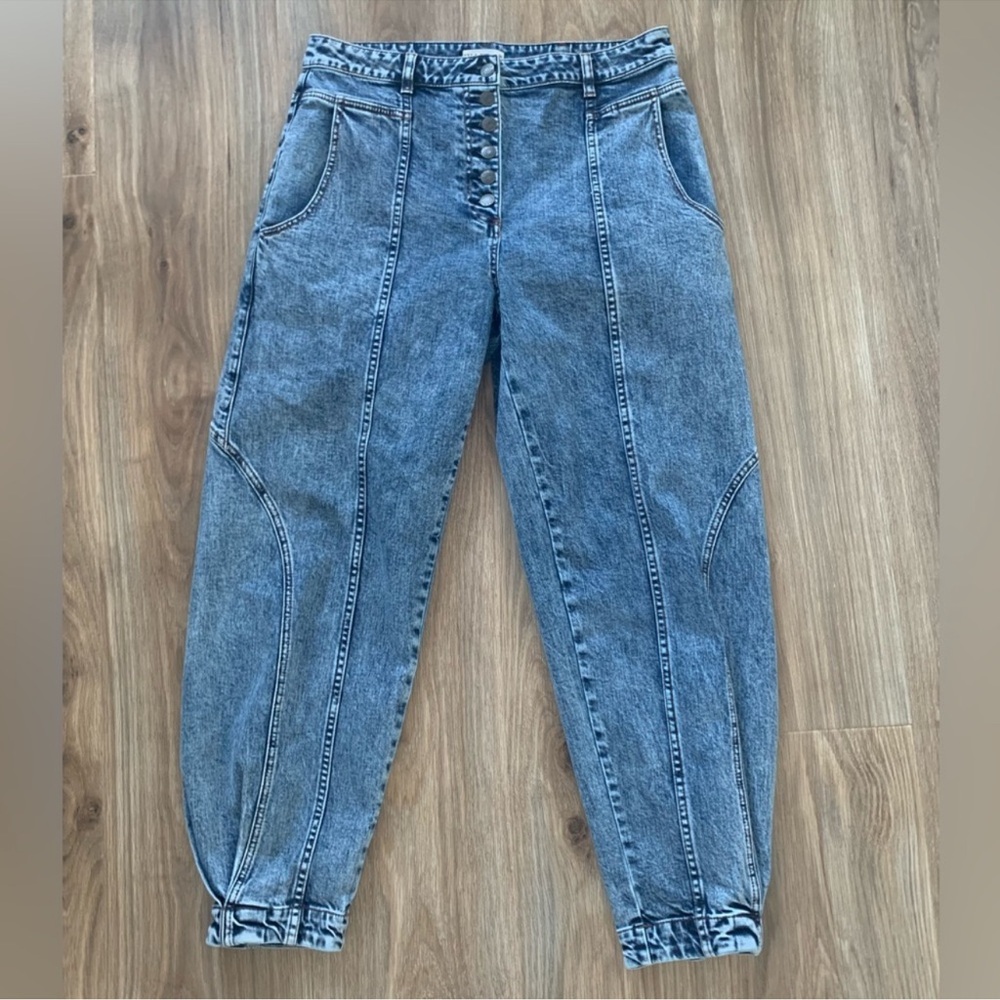 Ulla Johnson Brodie Barrel Acid Wash Jeans - Picture 11 of 16